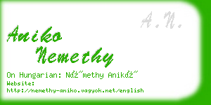 aniko nemethy business card